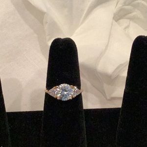 Cubic Zirconia Gold Tone Ring